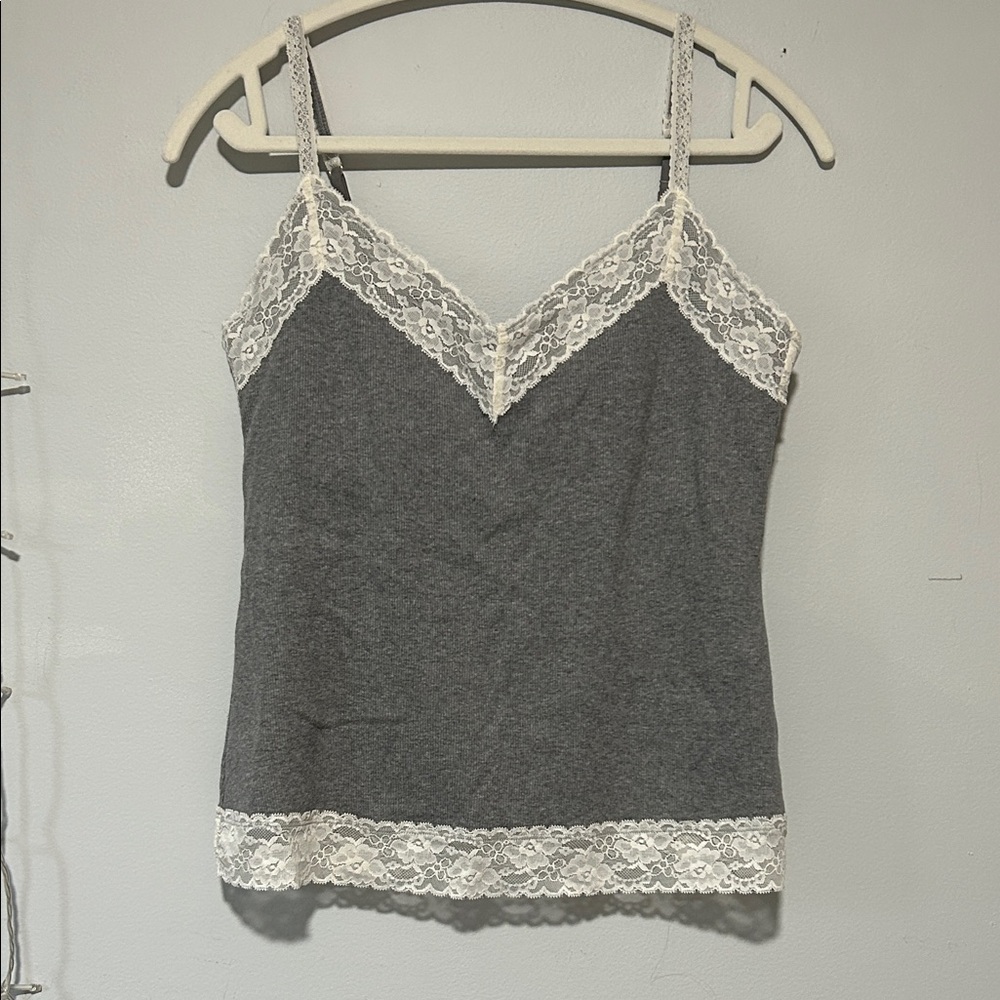 Abercrombie & Fitch Lace-Trim Camisole Tank - L NWT